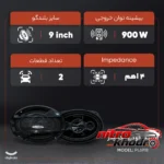 نمای جلو اسپیکر مکسیدر مدل PL6918 با کیفیت صدای عالی چیدمان صفحه و نشانگرها