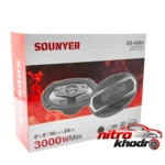 نمای جلو اسپیکر خودرو سانیر مدل GS-6995 با کیفیت صدای عالی طراحی و جزئیات کلیدی