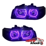 نمای جلو چراغ جلو خودرو گروه پژوهش صنعت مدرن فولکالر مناسب سمند چیدمان صفحه و نشانگرها