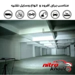 نمای جلو پروژکتور آفرودی لایت بار با نور سفید یخی چیدمان صفحه و نشانگرها