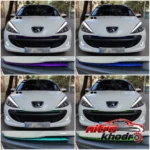 نمای جلو رد لاین چسبی پلکسی سپر خودرو پژو 207 چیدمان صفحه و نشانگرها