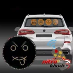نمای جلو چراغ LED خودرو با طرح ایموجی جذاب چیدمان صفحه و نشانگرها