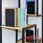 نمای بسته بندی پایه نگهدارنده کتاب فلزی مدل DS بسته 4 عددی برچسب و بسته بندی
