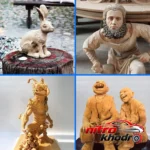 نمای بسته بندی ابزار سفالگری به گز مدل قلم مجسمه سازی ۵ عددی برچسب و بسته بندی
