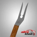 نمای بسته بندی مجموعه ابزار باربیکیو پارمیس با کاور زیپ دار برچسب و بسته بندی