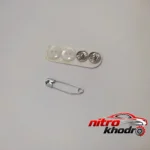 نمای بسته بندی جعبه ابزار خیاطی مسافرتی 20 عددی طرح رنگین جزئیات برچسب و پرداخت بسته