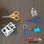 نمای بسته بندی کیف کمک های اولیه برزنتی با 18 وسیله ضروری برچسب و بسته بندی