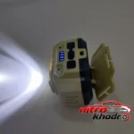 نمای کناری چراغ پیشانی HX-817S با لامپ LED و قابلیت شارژ عمق قاب و پروفایل