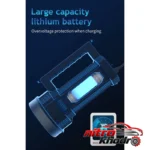 نمای کناری چراغ قوه دستی ویداسی با نور مهتابی و لامپ LED عمق قاب و پروفایل