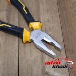 نمای بسته بندی مجموعه ابزار دستی تاتند شامل انبردست و پیچ گوشتی برچسب و بسته بندی