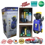 نمای کناری کارواش آریاکو با فشار 160 بار و موتور القایی عمق قاب و پروفایل