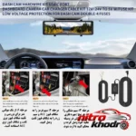 نمای بسته بندی آینه مانیتور دار خودرو H109Q با کیفیت 4K و لمسی برچسب و بسته بندی