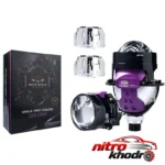 نمای کناری لنز چراغ جلو خودرو اتو استایل مدل BI LED عمق قاب و پروفایل