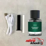 نمای بسته بندی خوشبوکننده خودرو گرین لاین با رایحه اقیانوس آبی برچسب و بسته بندی