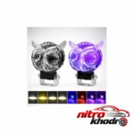 نمای کناری چراغ پرژکتور آفرودی خودرو و موتور ضد آب چند رنگ عمق قاب و پروفایل