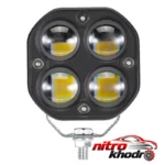 نمای کناری پروژکتور خودرو اچ اف دی مدل DRL-4 با کیفیت بالا عمق قاب و پروفایل