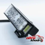 نمای کناری پروژکتور آفرودی خودرو با طراحی آلومینیومی عمق قاب و پروفایل