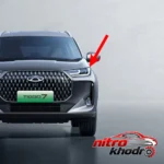 نمای کناری چراغ جلو چری تیگو 7 مدل TG7 با کیفیت عالی عمق قاب و پروفایل
