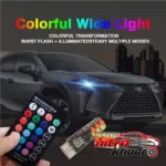 نمای کناری لامپ خودرو اوشن ایکس RGB با نور هفت رنگ عمق قاب و پروفایل