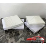 نمای بسته بندی فیلتر کابین شاهین مدل Assy-air بسته 4 عددی برچسب و بسته بندی