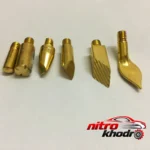 نمای کناری ابزار حکاکی چرم F-pro20 با 20 عدد کلیشه متنوع عمق قاب و پروفایل