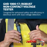 نمای کناری تستر ولتاژ غیرتماسی بوش مدل GDV 1000-17 حرفه ای عمق قاب و پروفایل