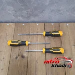 نمای جزئیات پیچ گوشتی ضربه خور تات ناد با کیفیت عالی - مدل 003 پرداخت و جزئیات مواد