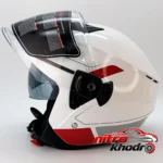 نمای جزئیات کلاه کاسکت فلش Racer با ویژگی های منحصر به فرد پرداخت و جزئیات مواد