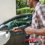 نمای جزئیات کارواش بوش با قدرت فشار 135 بار و سیستم ساکشن حرکت و نصب پشتی