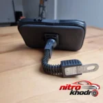نمای جزئیات هولدر نگهدارنده گوشی موتور سیکلت قابل تنظیم پرداخت و جزئیات مواد