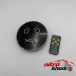 نمای جزئیات چراغ LED خودرو با طرح ایموجی جذاب حرکت و نصب پشتی