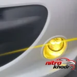 نمای جزئیات لنز پروژکتور زیمر دو عددی با نور LED و لیزر حرکت و نصب پشتی