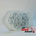 نمای جزئیات پروژکتور آفرودی خودرو با قابلیت ضد ضربه حرکت و نصب پشتی
