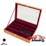 نمای جزئیات باکس نظم دهنده عینک نادین با طراحی کارآمد حرکت و نصب پشتی