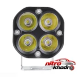 نمای جزئیات پروژکتور آفرودی موتور خودرو با چراغ LED چندمنظوره حرکت و نصب پشتی
