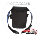 نمای جزئیات کیف کمری ابزار برزنتی با ۴ محفظه کاربردی پرداخت و جزئیات مواد
