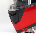 نمای کناری کلاه کاسکت فک متحرک رادین مدل Blaze Red پروفایل و ساختار