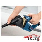 نمای در اتاق جارو شارژی بوش مدل GAS 12V با نازل مخصوص سبک دیواری و مرجع اندازه