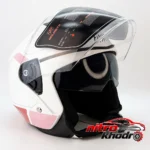 نمای کناری کلاه کاسکت فلش مدل Pink Rider با ویژگی های خاص پروفایل و ساختار