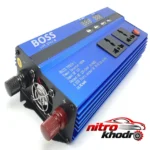 نمای کناری مبدل برق خودرو باس با دو خروجی 220 ولت و USB پروفایل و ساختار
