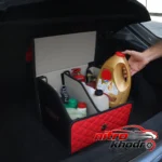 نمای کناری جعبه نظم دهنده برزنتی خودرو با دو محفظه پروفایل و ساختار