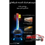 نمای در اتاق هدلایت کانپکس M8 PRO با نور یخی و فن خنک کننده سبک دیواری و مرجع اندازه