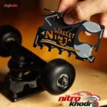 نمای جزئیات آچار چند کاره Ninja Wallet با قابلیت های متنوع پرداخت و جزئیات مواد