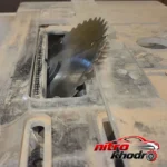 نمای کناری تبدیل اره دیسکی به میزی و اور فرز مدل MC Board پروفایل و ساختار