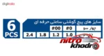 نمای کناری مجموعه پیچ گوشتی کنزاکس با 6 عدد ابزار کاربردی پروفایل و ساختار
