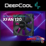 نمای جلو فن کیس دیپ کول مدل XFan با سرعت 1300RPM چیدمان صفحه و نشانگرها