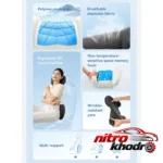 نمای جلو پشتی صندلی خودرو بیسوس مدل ComfortRide با طراحی ارگونومیک طراحی و جزئیات کلیدی