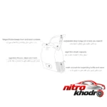 نمای جلو کیف پشت صندلی خودرو کوله مدل KL6500 با فریم تاشو طراحی و جزئیات کلیدی