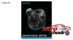 نمای جلو دسته دنده لاجیتک Driving Force با طراحی ارگونومیک طراحی و جزئیات کلیدی
