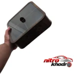 نمای جلو جعبه پذیرایی LZ-1 با بدنه MDF و در پلکسی شیک طراحی و جزئیات کلیدی